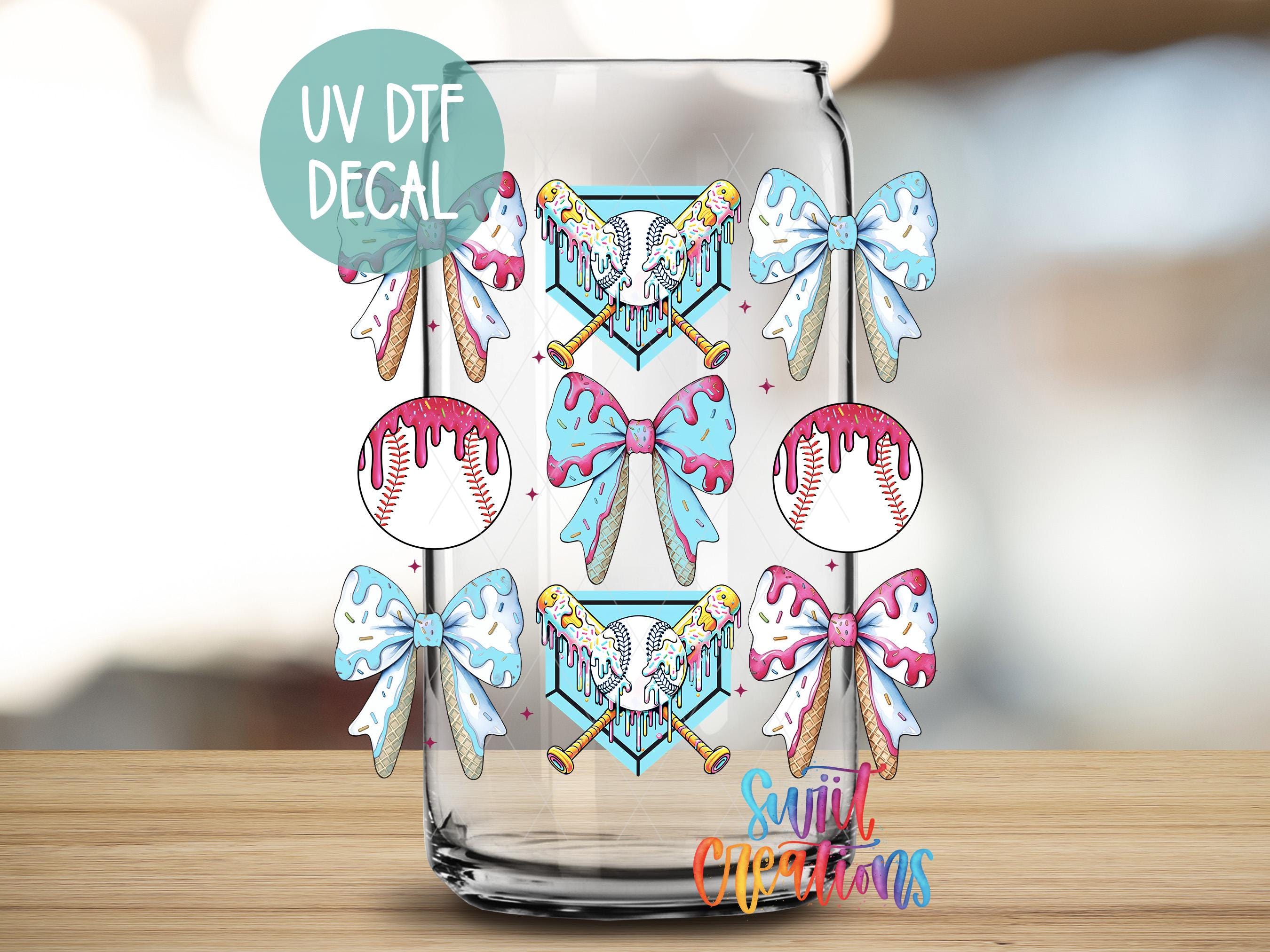 Ice Cream Drip Baseball UV DTF Decal | UV1493