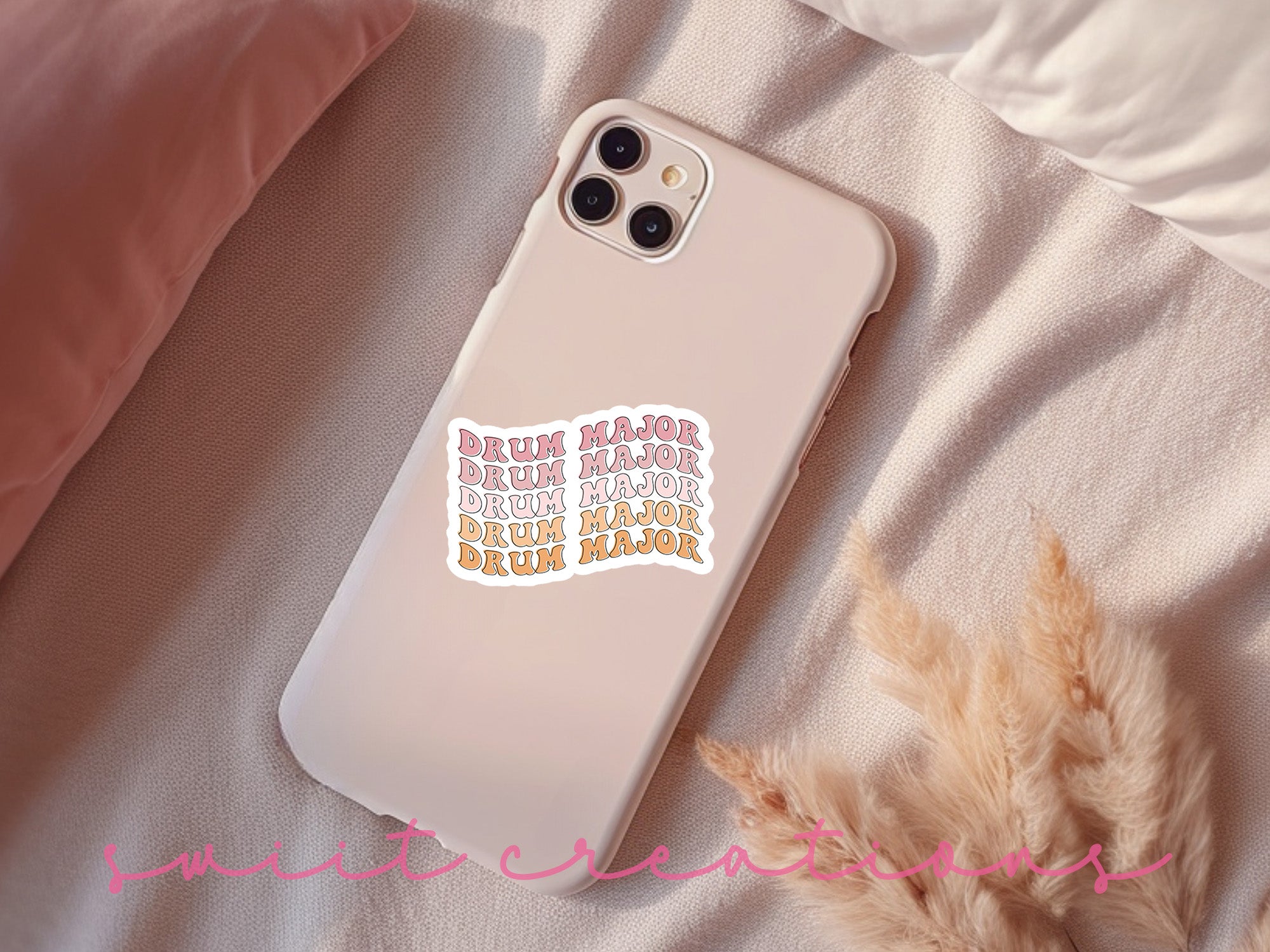 a phone case that has a sticker on it