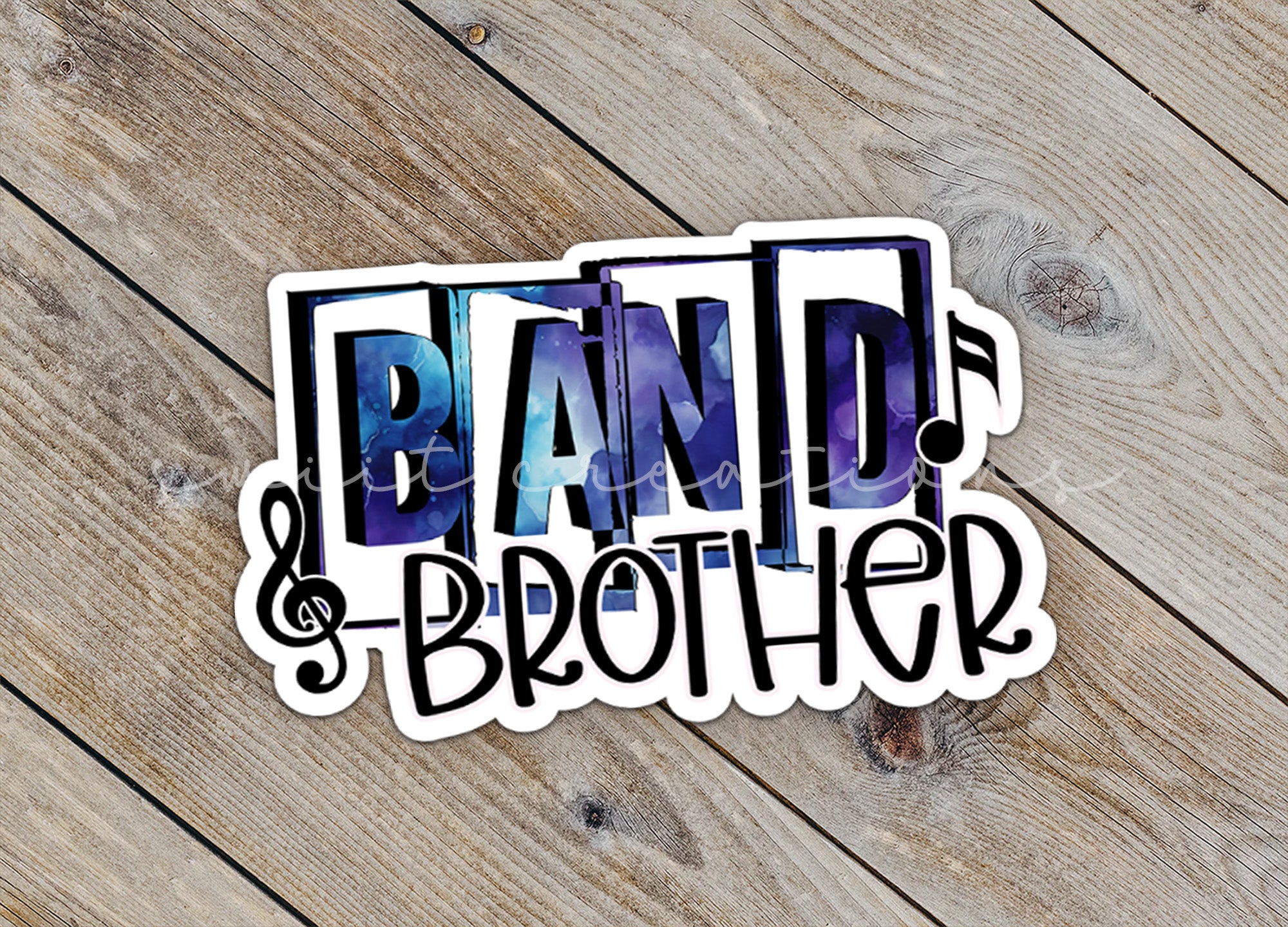 a sticker that says band and brother on it