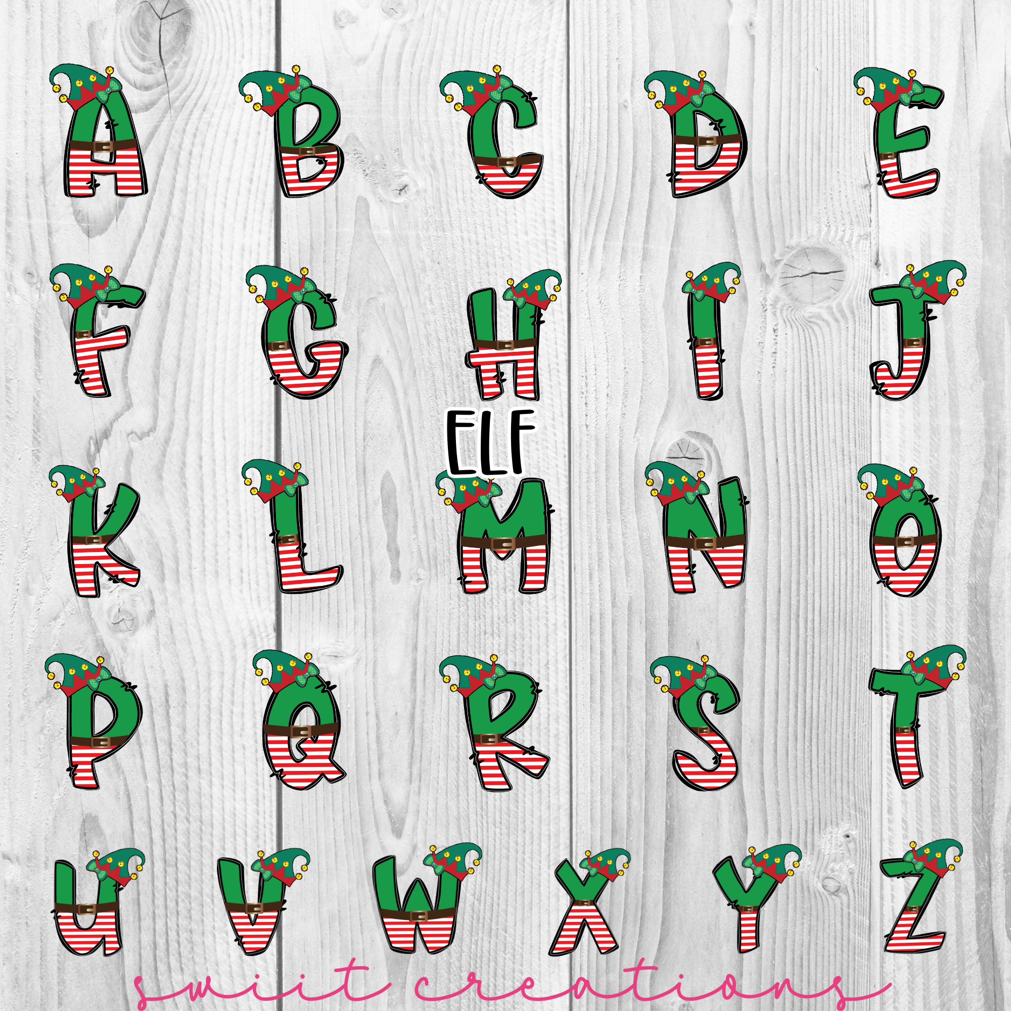 the letters are decorated with christmas decorations