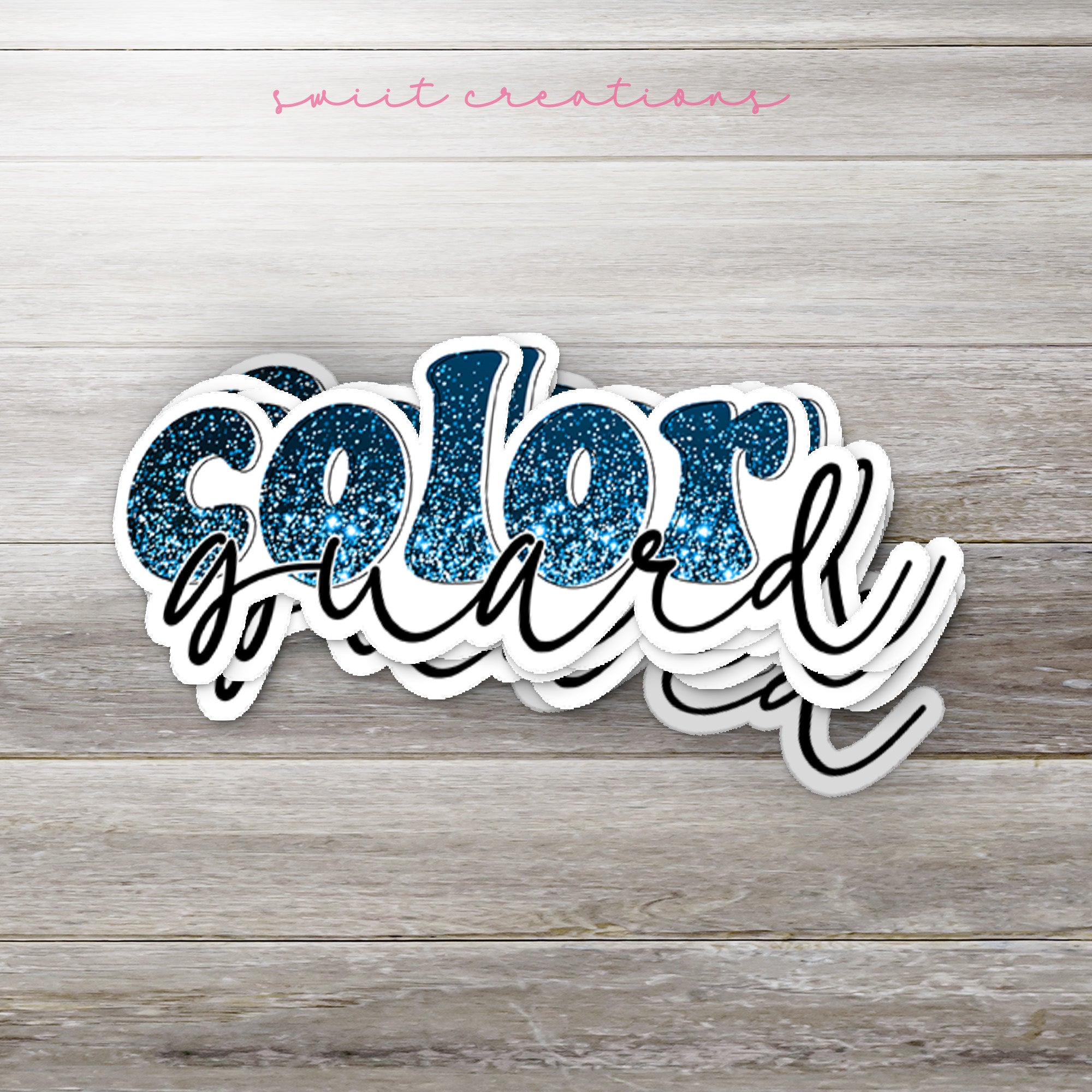 a sticker with the word color inside of it