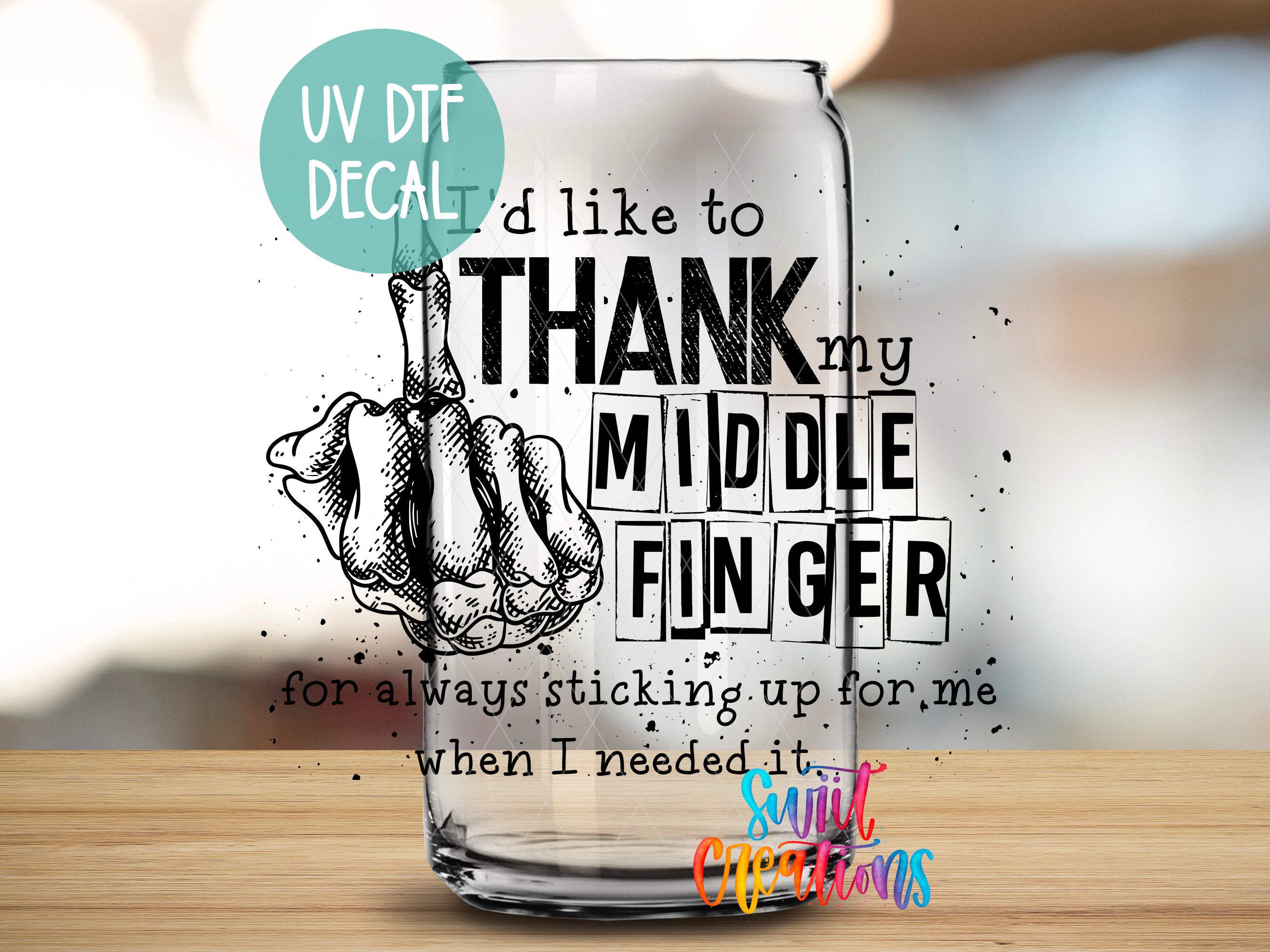 a picture of a glass with a message on it