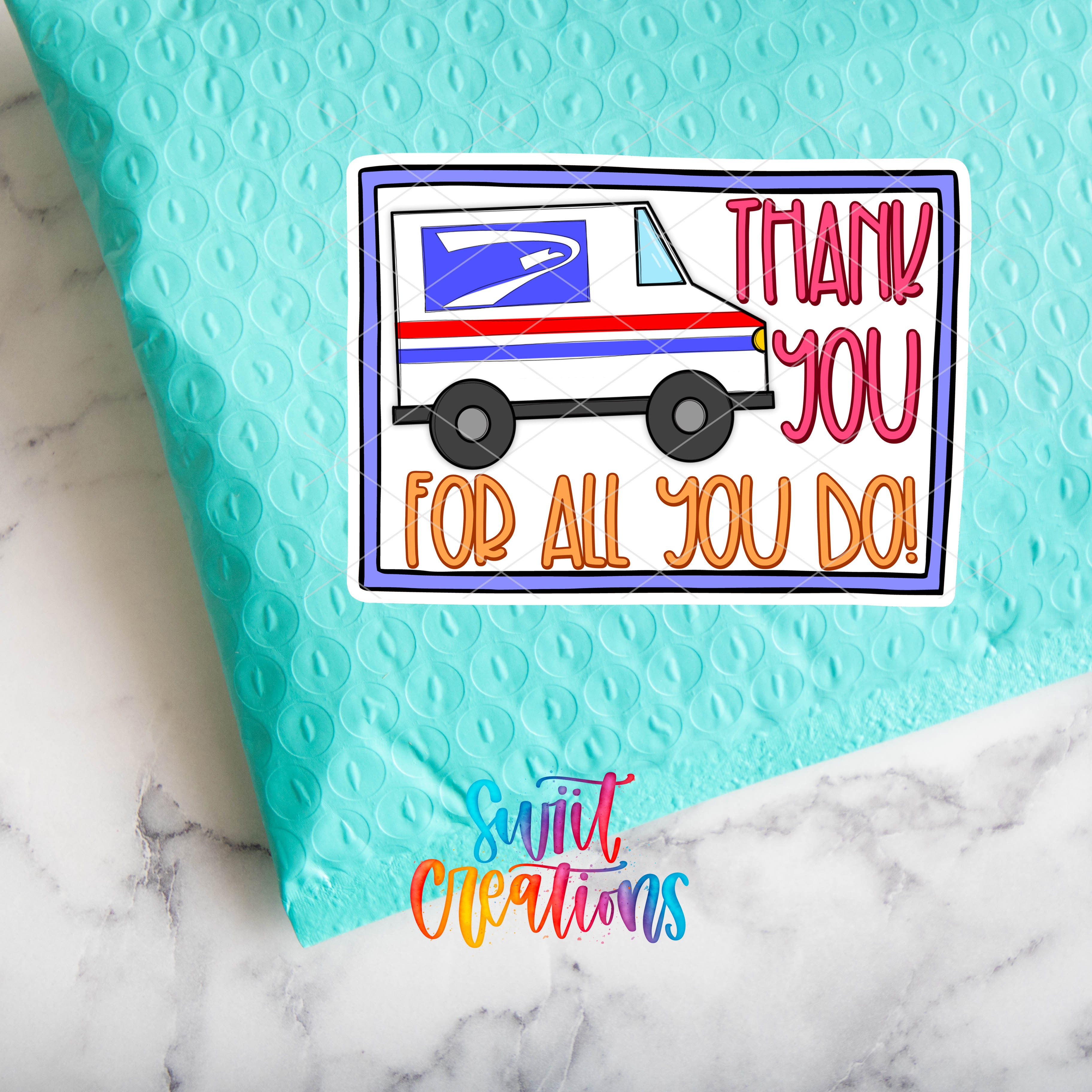 a picture of a thank you for all you do card