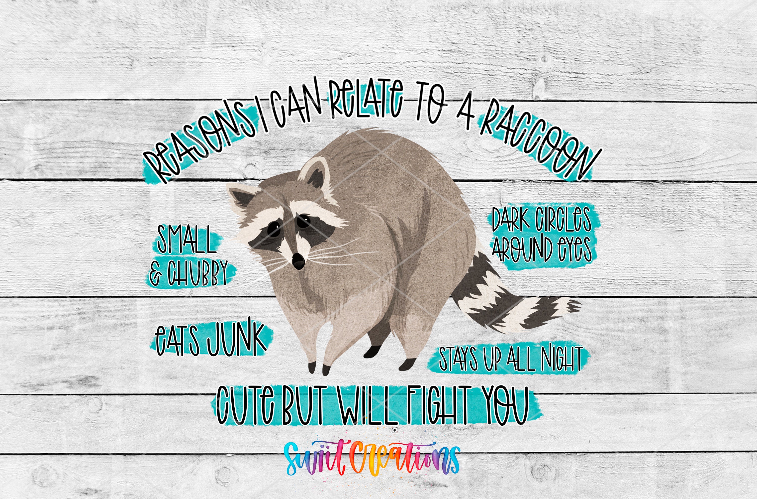 a raccoon, which is a small, furry, and striped animal.