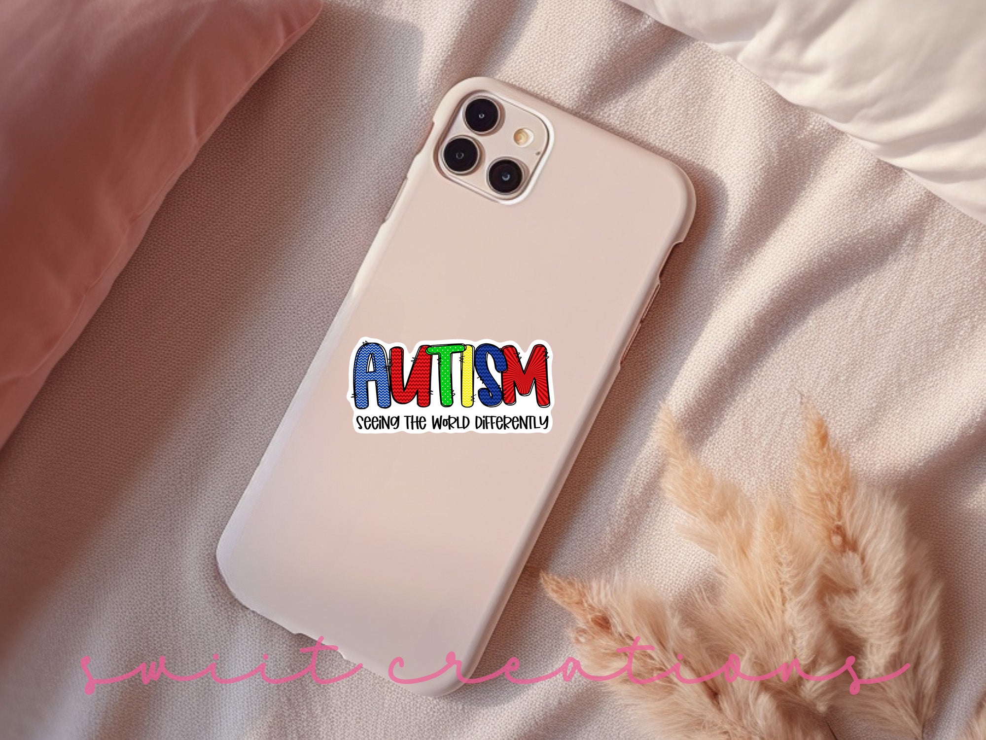 a phone case with the words autism on it