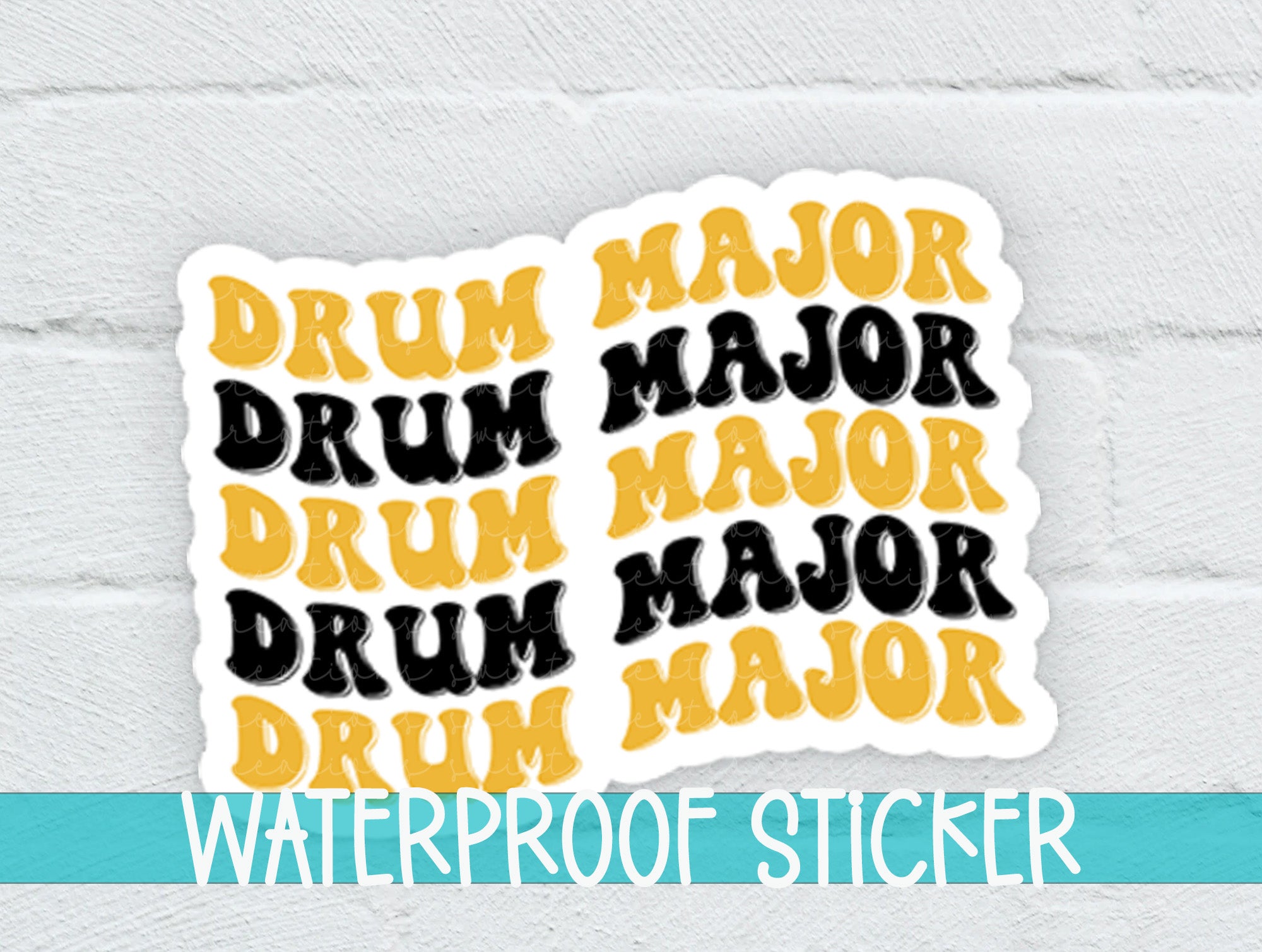 a sticker that says drum major drum major drum major drum major drum major drum