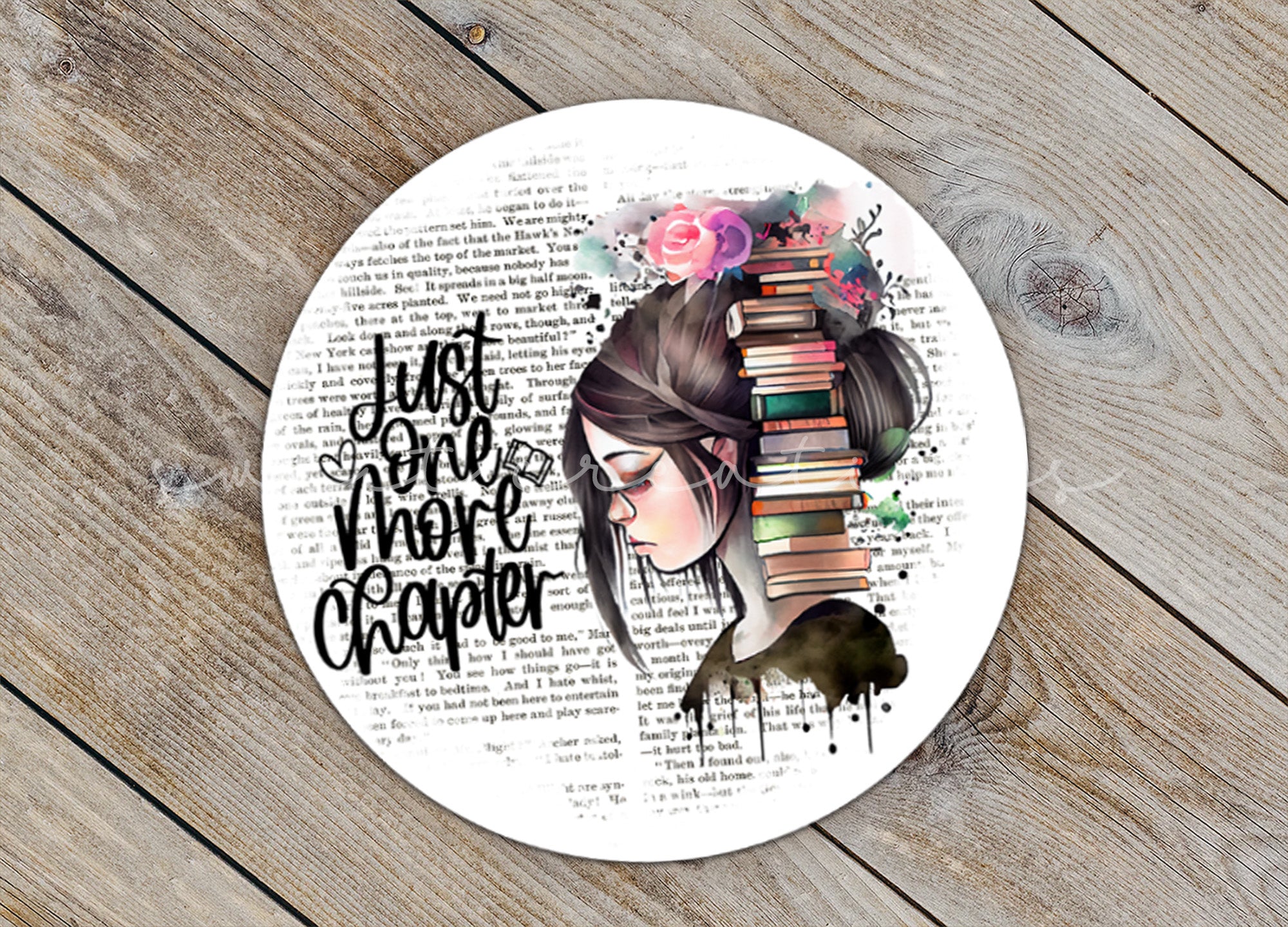 a picture of a girl with a book on her head