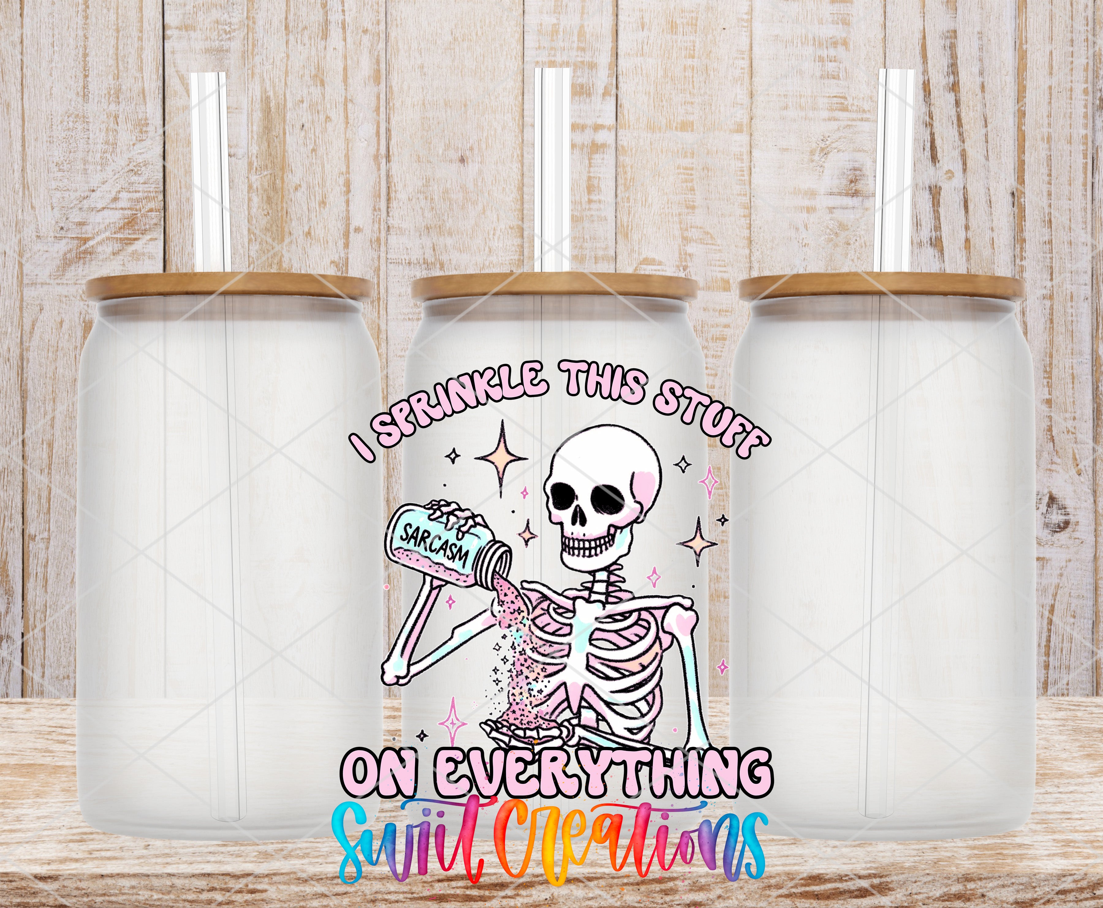a skeleton holding a jar of something, with the text "I sprinkle this stuff on everything" and "salt" written on the jar.