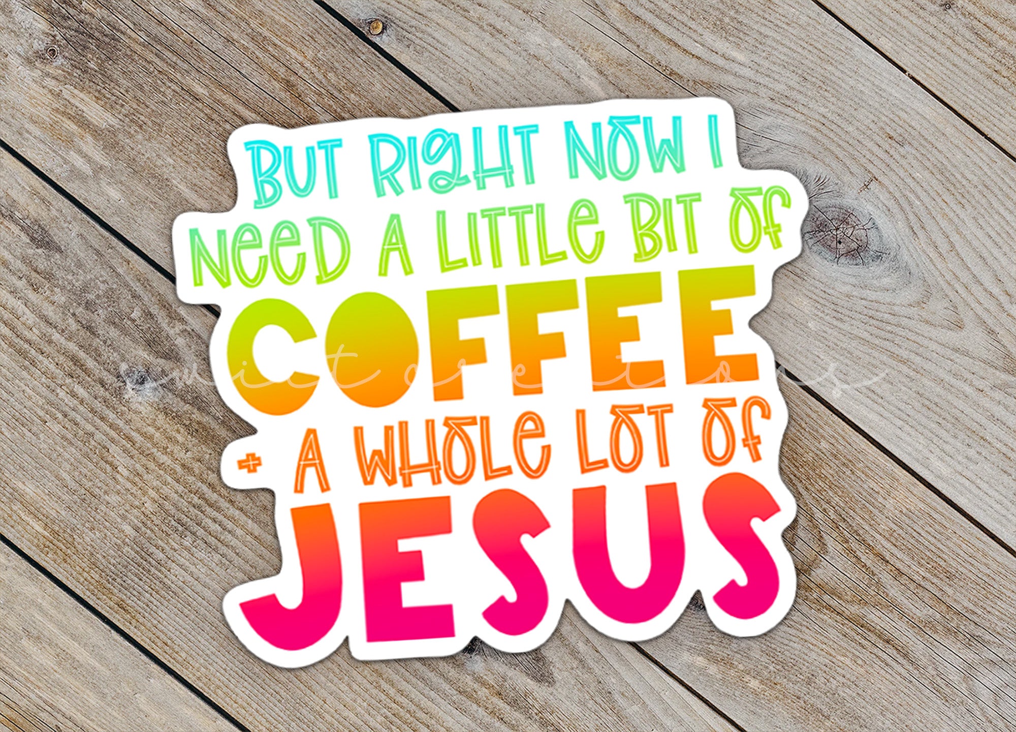 a sticker that says, but right now i need a little bit of coffee
