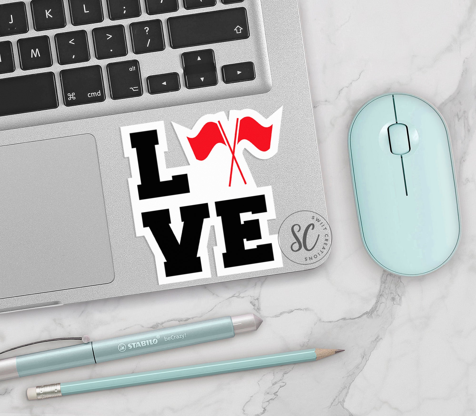 Love Color Guard Red Sticker SS286