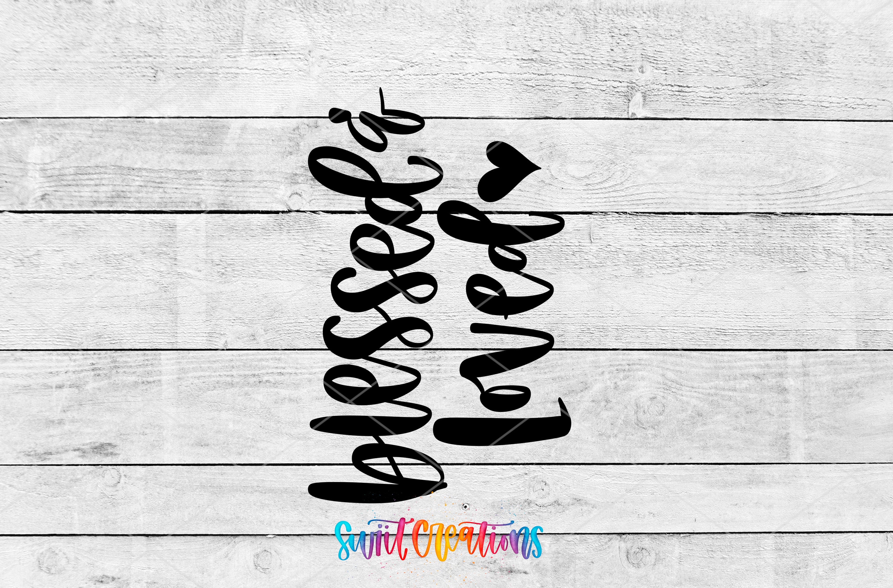 a black text design on a white wooden background.