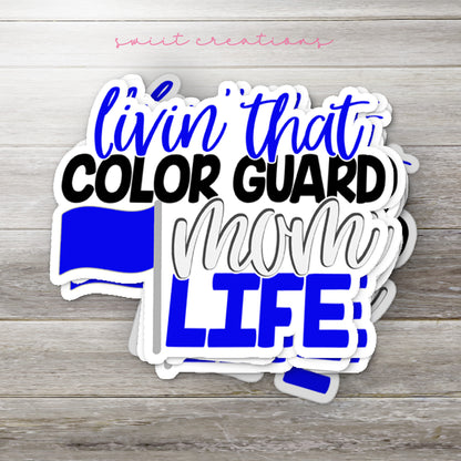 a sticker with the words live that color guard on it
