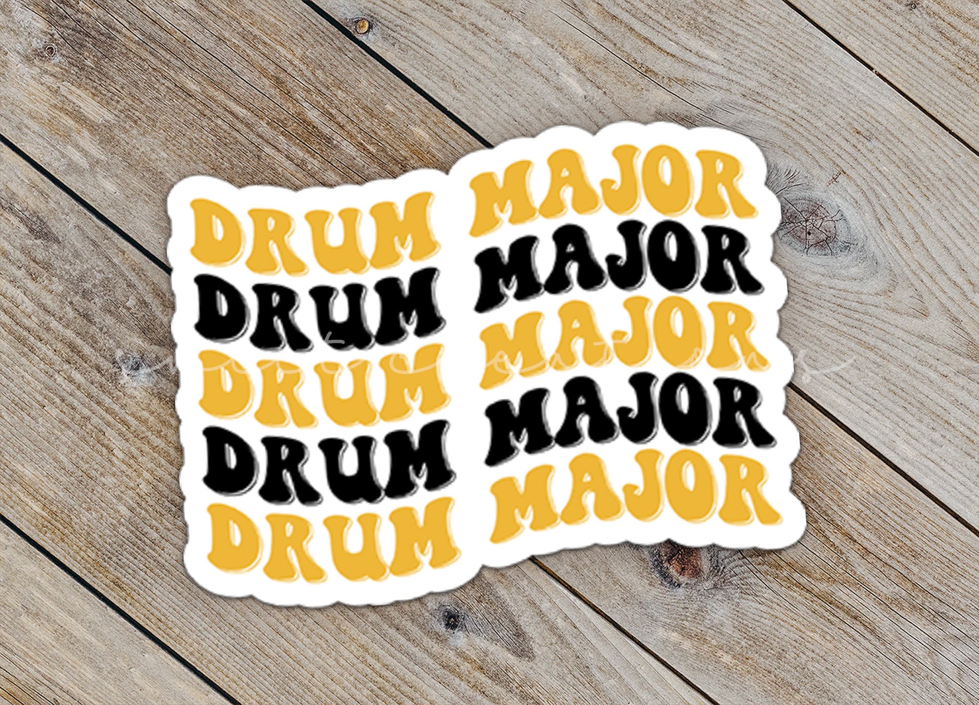 a sticker that says drum major, drum major, drum major, drum major