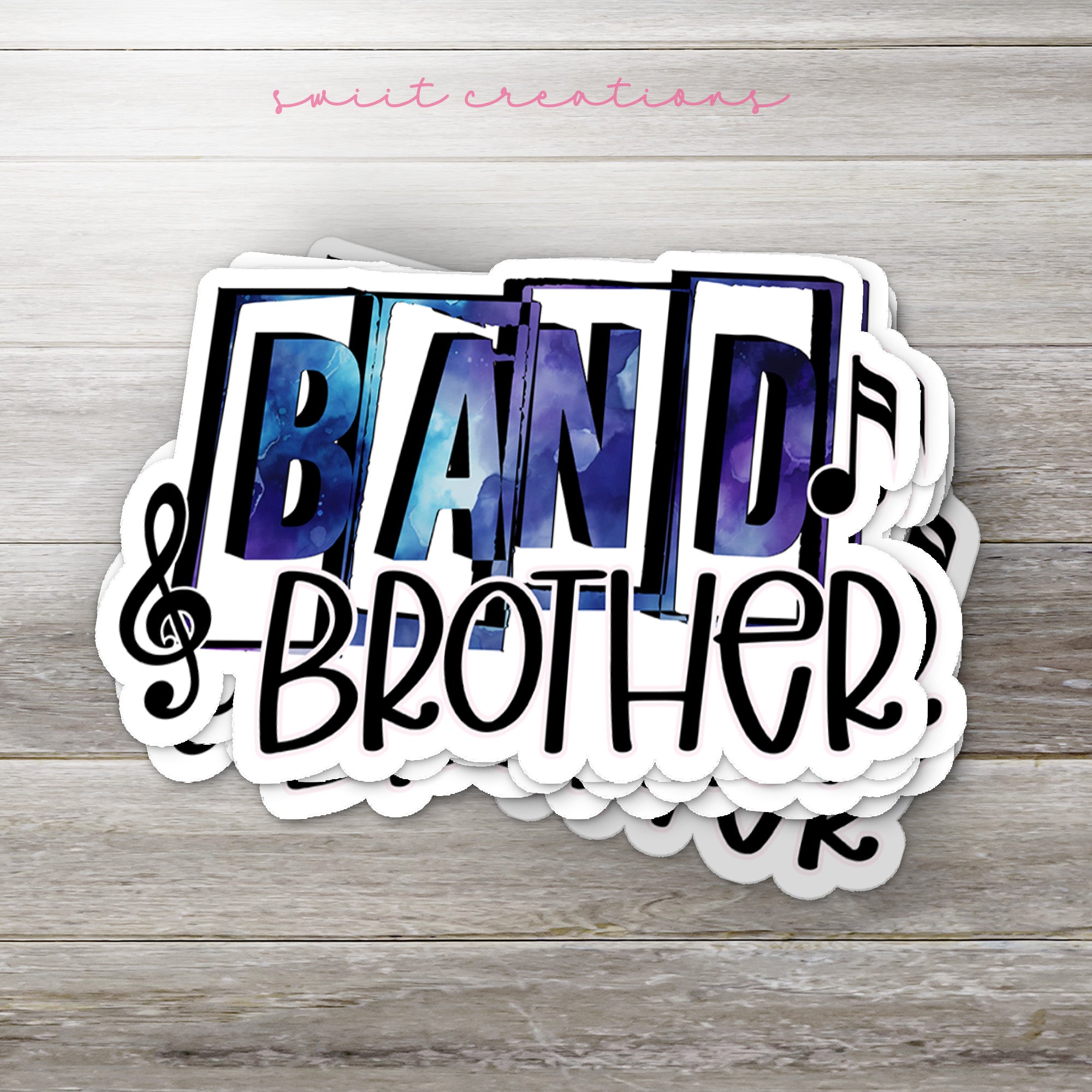 a sticker that says band brother on it