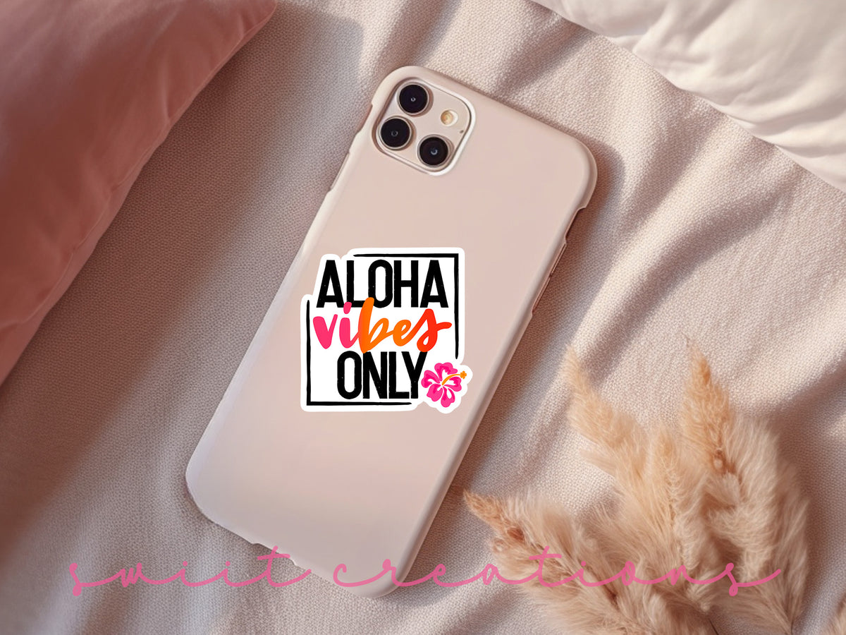 a phone case with the words aloha viber only on it
