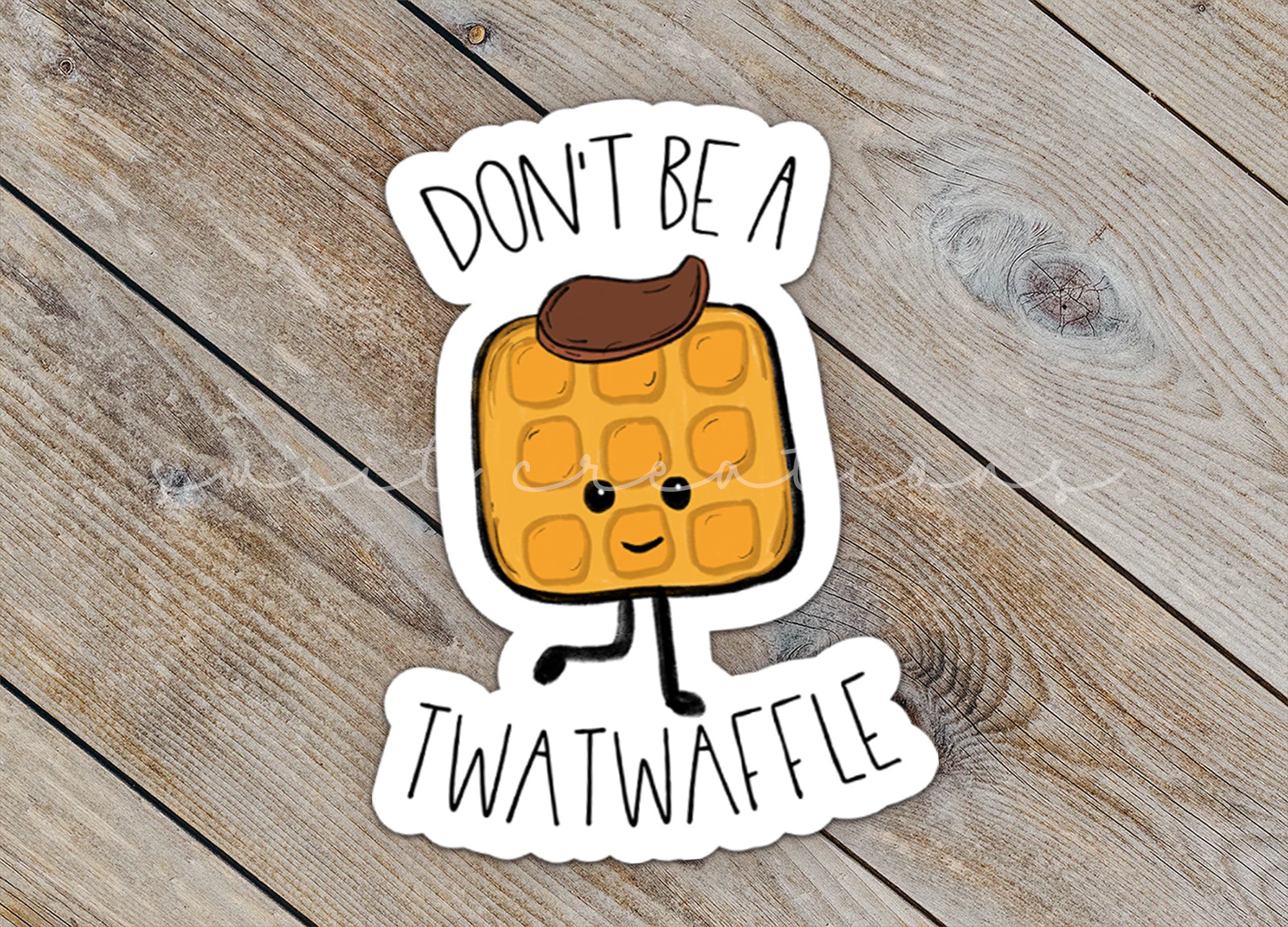 a sticker that says don't be a iwataffe