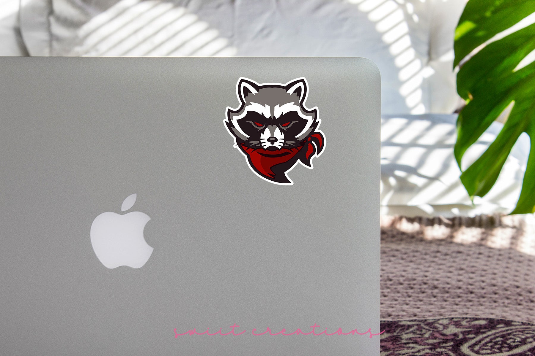 Bandit Raccoon Waterproof Sticker