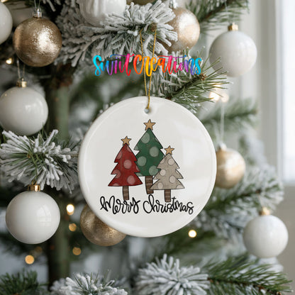 Merry Christmas vintage tree ceramic Christmas ornament - image 10