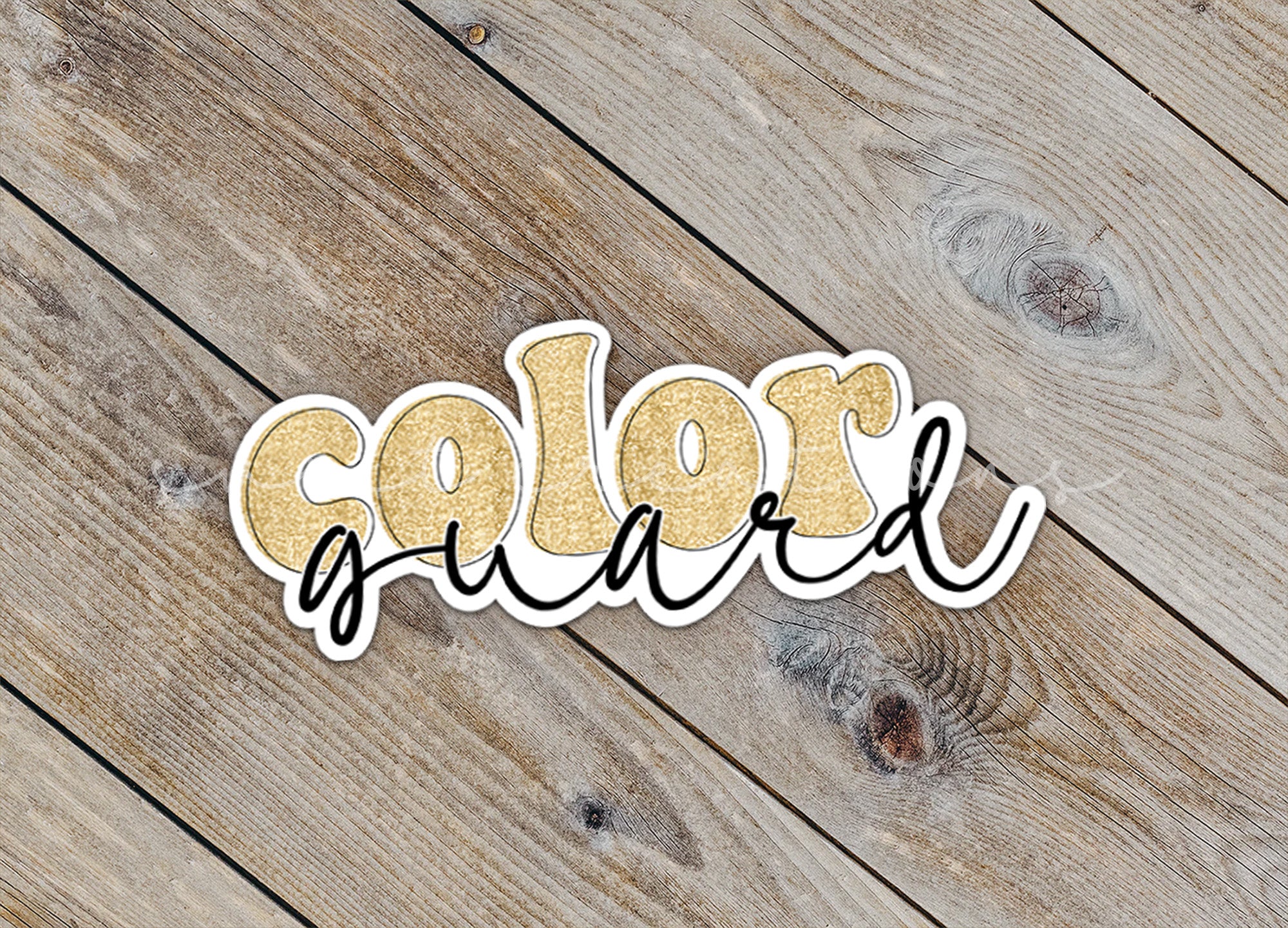 Color Guard Gold Glitter Sticker SS966