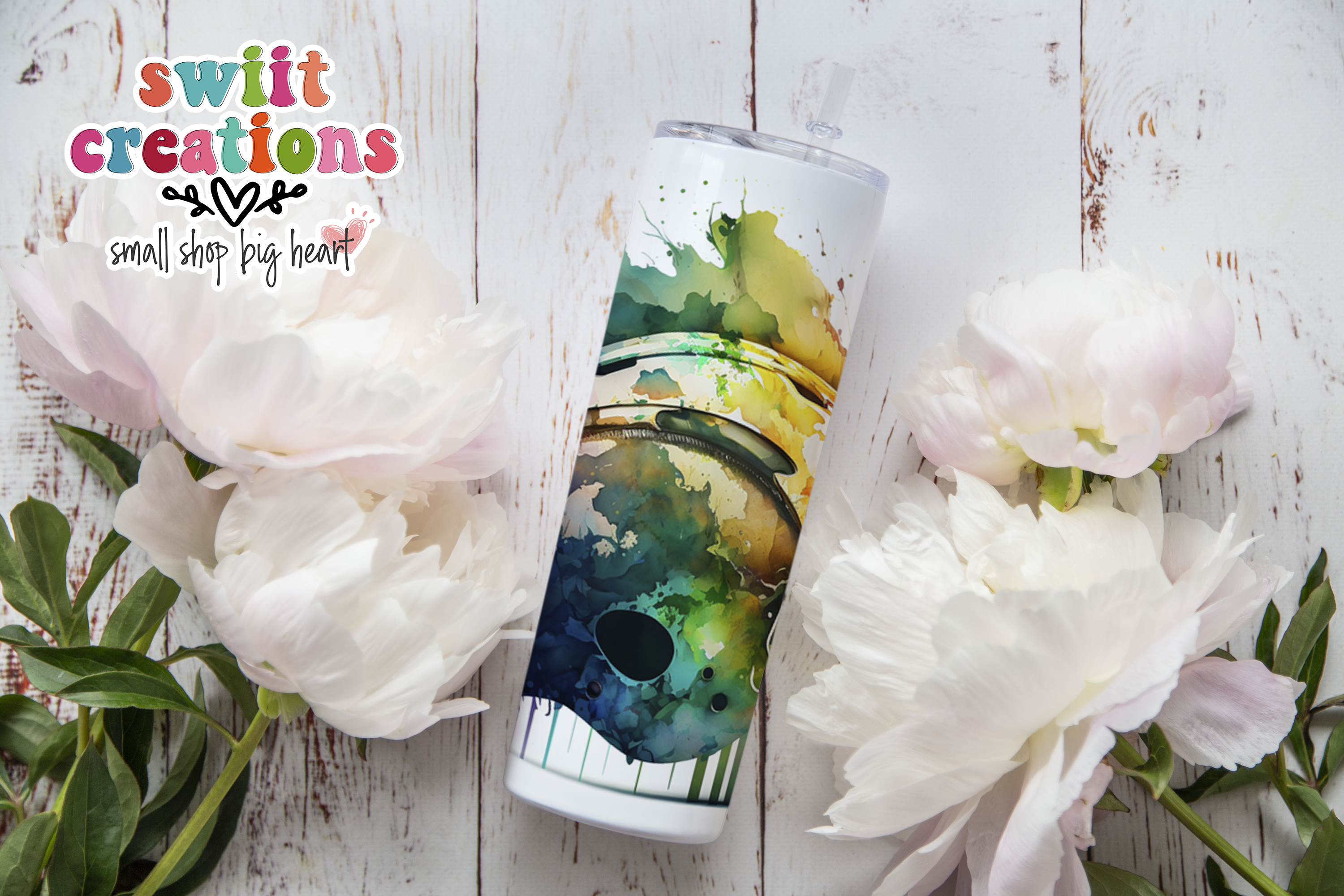 Watercolor Football Tumbler (T503)