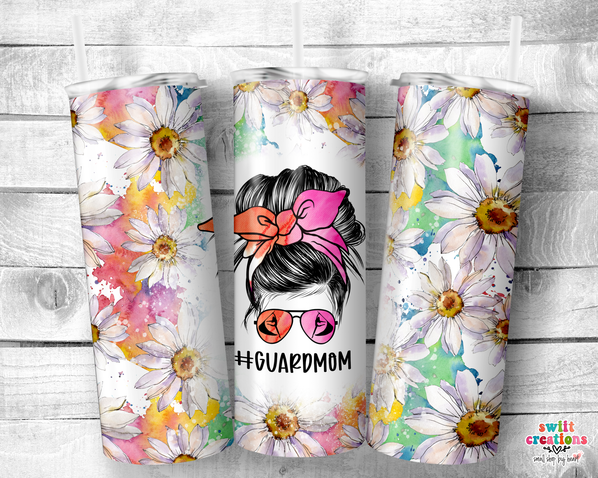 Guard Mom Floral Tumbler (T523)