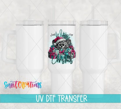 Just Waiting for Christmas design on 40 oz tumbler
