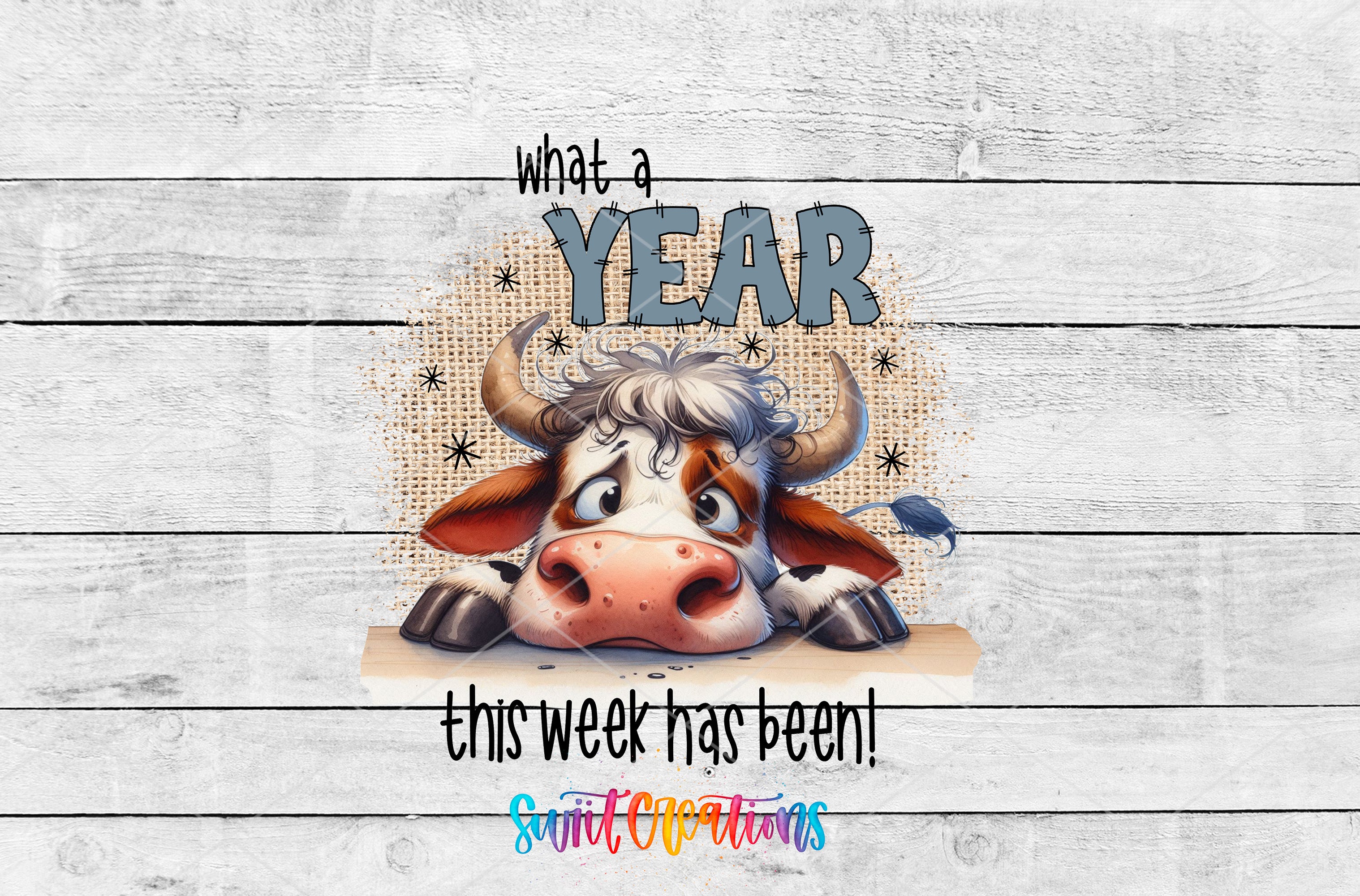 a cartoon cow with horns and a surprised expression, accompanied by the text "What a YEAR this week has been!"