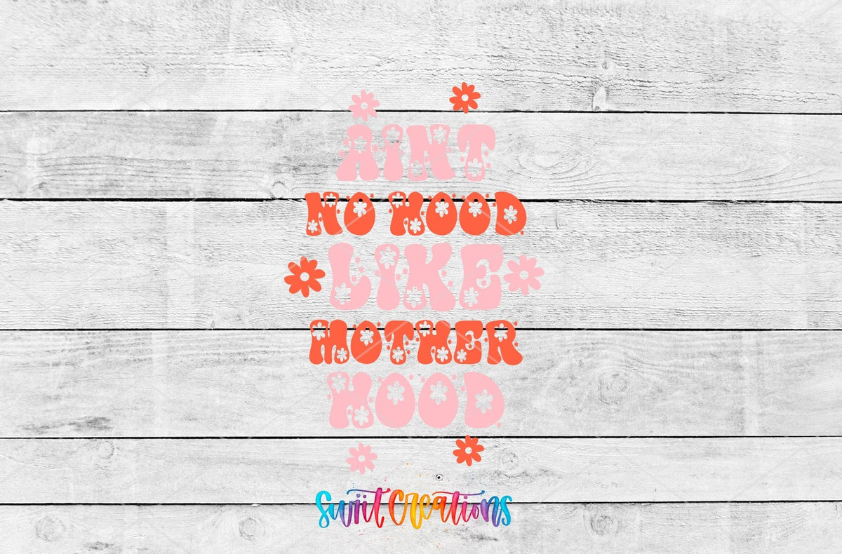 Ain’t No Hood Like Motherhood Motel Keychain UV DTF Transfer | Retro Floral Mom Decal | MK2183 - Swiit Creations
