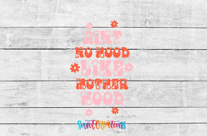 Ain’t No Hood Like Motherhood Motel Keychain UV DTF Transfer | Retro Floral Mom Decal | MK2183 - Swiit Creations