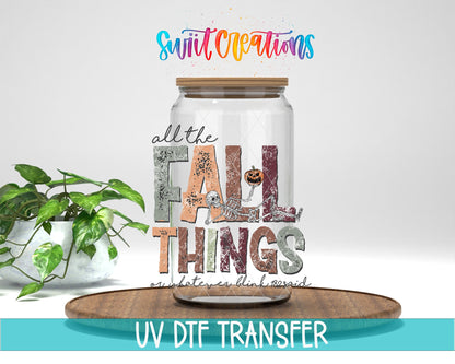 All The Fall Things UV DTF Cup Decal | UV1096 - Swiit Creations