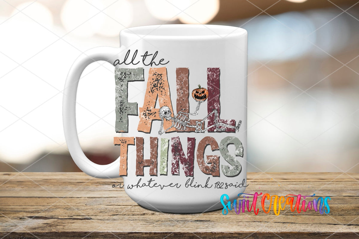 All The Fall Things UV DTF Cup Decal | UV1096 - Swiit Creations