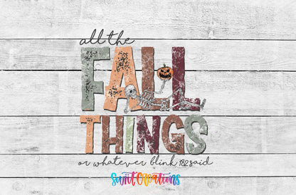 All The Fall Things UV DTF Cup Decal | UV1096 - Swiit Creations