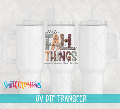 All The Fall Things UV DTF Cup Decal | UV1096 - Swiit Creations