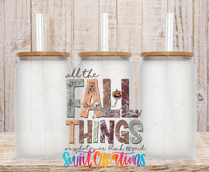 All The Fall Things UV DTF Cup Decal | UV1096 - Swiit Creations