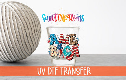 America UV DTF Shot Glass Transfer | SG851 - Swiit Creations