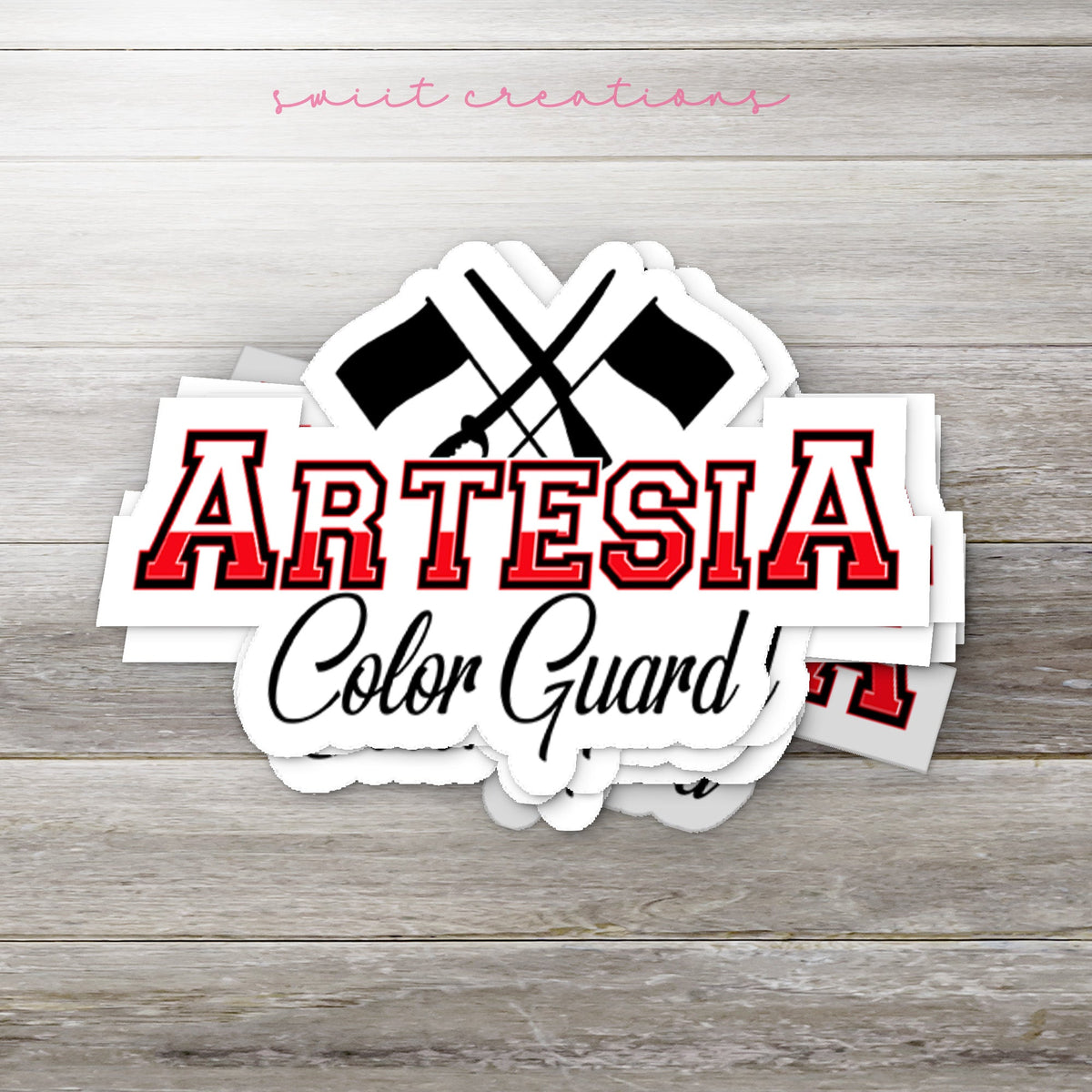 Artesia Pioneers Color Guard Sticker SS282 - Swiit Creations