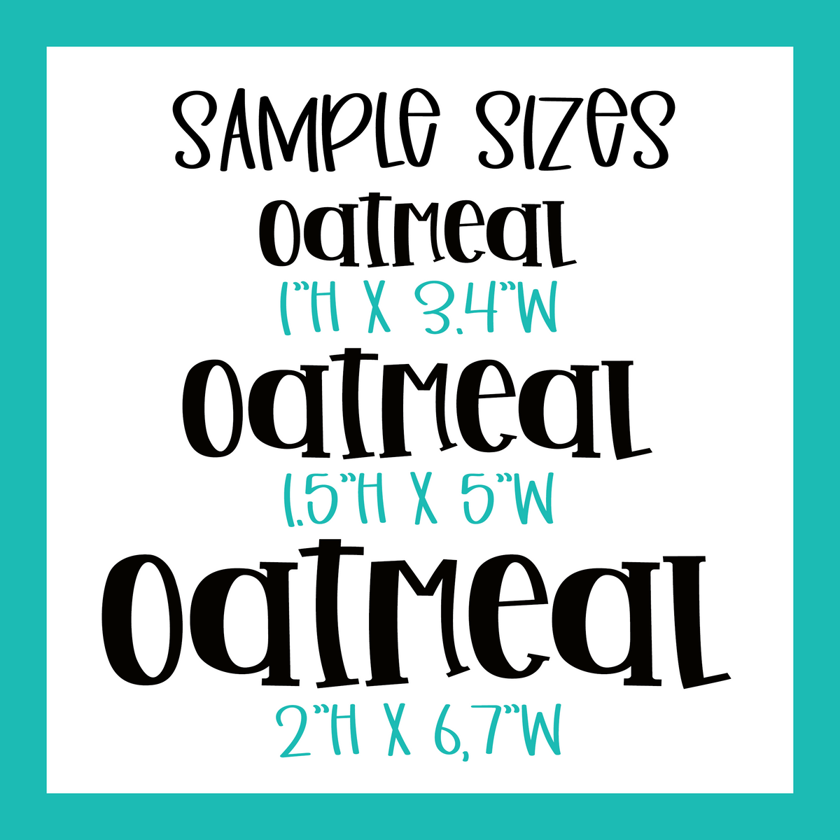 a black and white poster with the words sample sizes