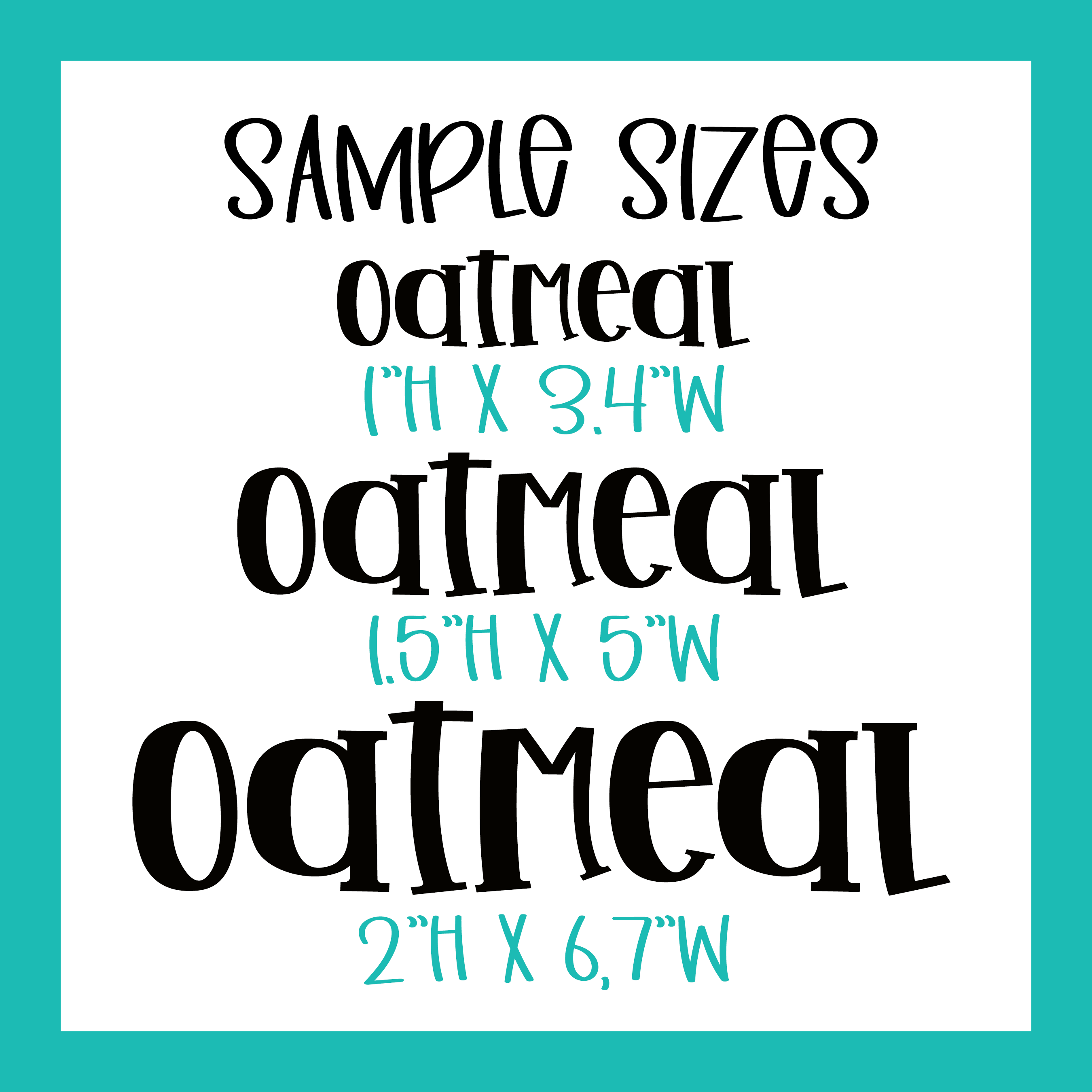 a black and white poster with the words sample sizes