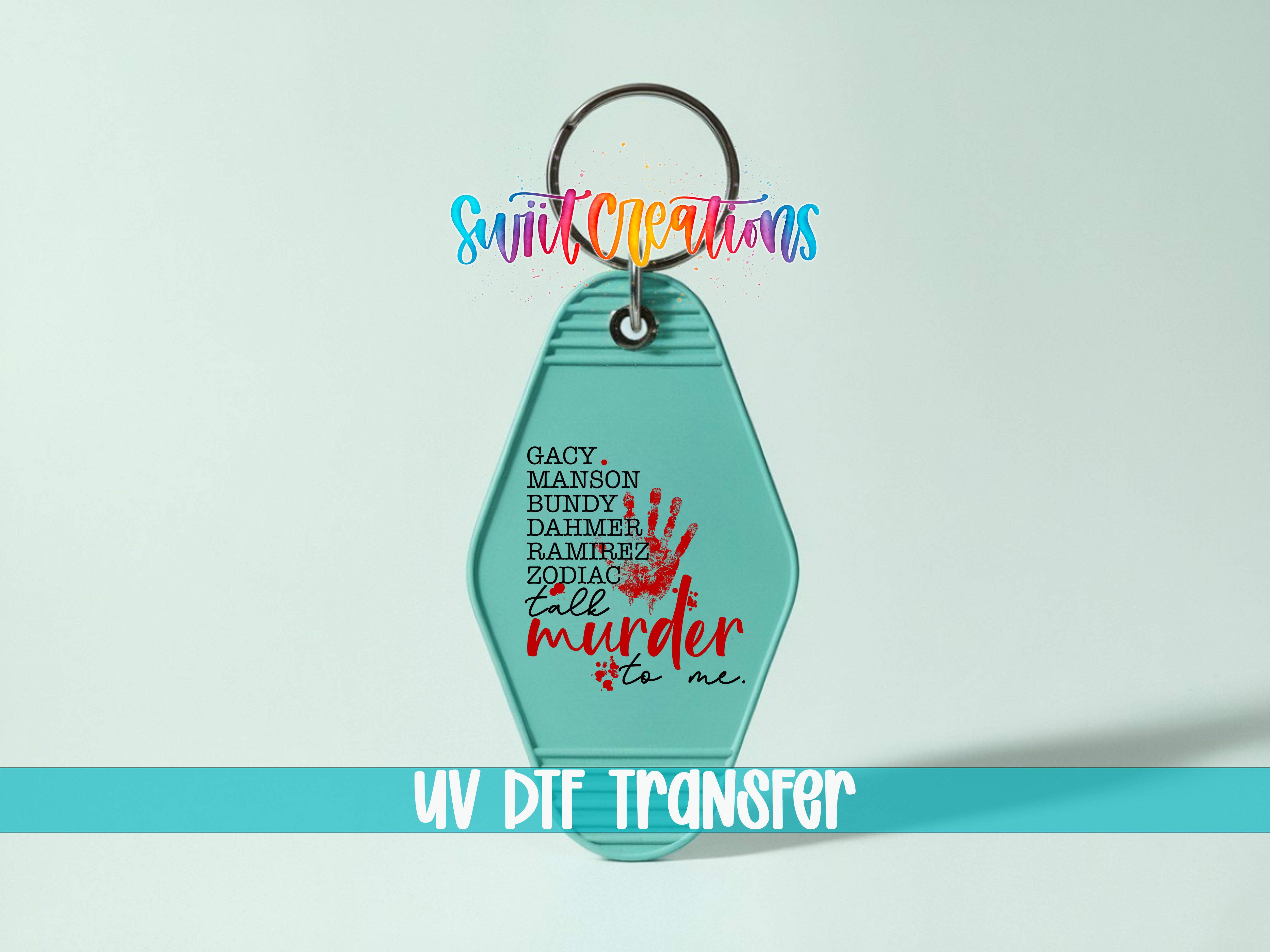 A keychain with a design featuring the names of various characters from the TV show "Suits" and the phrase "talk to me" printed on it.