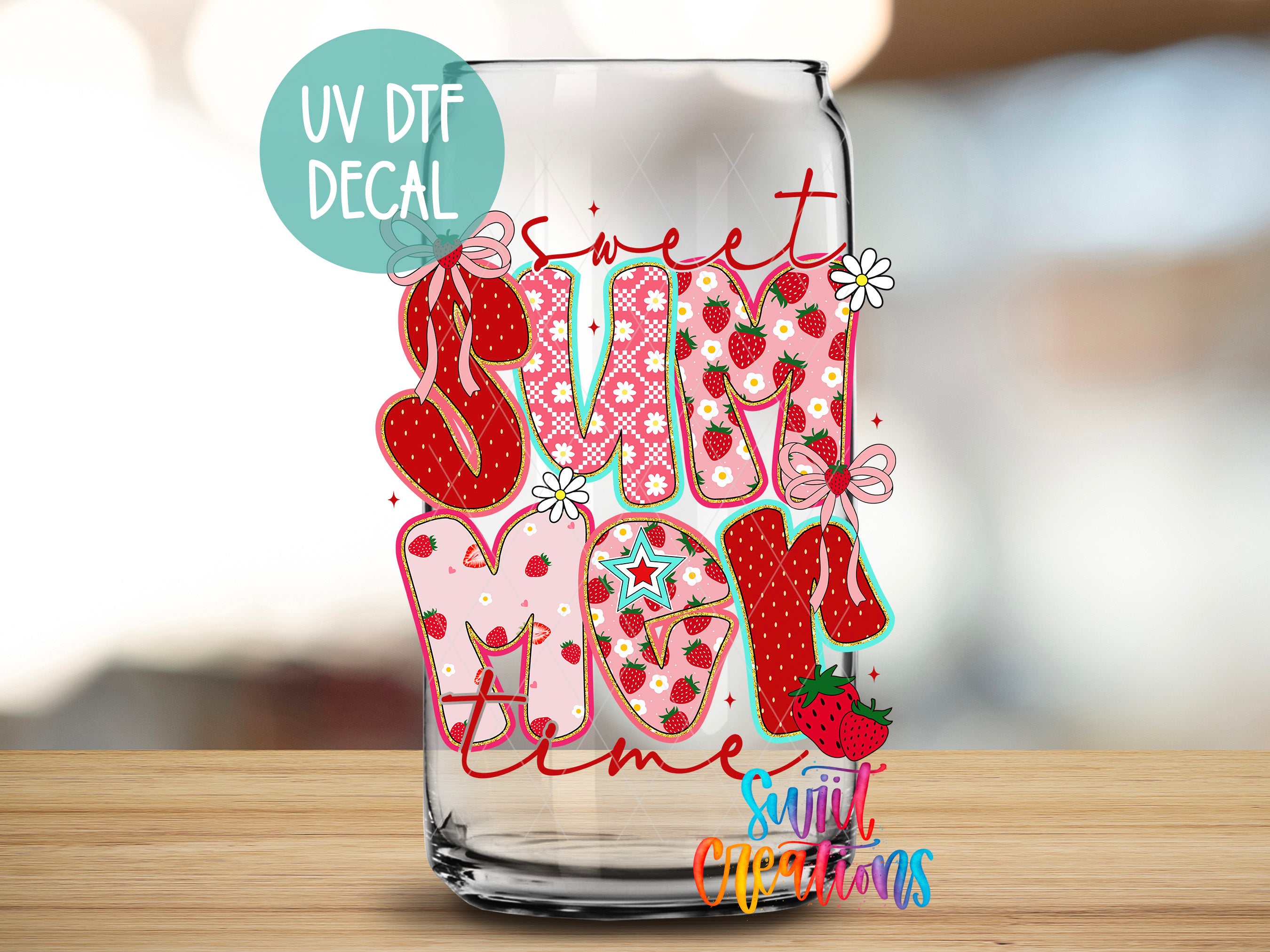 a glass that has some type of decoration on it