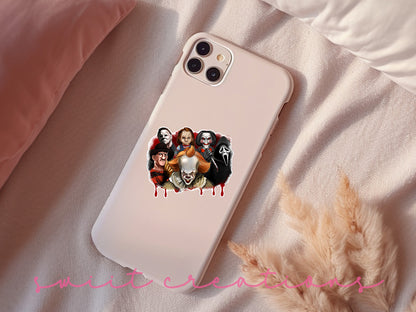 a phone case with a picture of a group of people on it