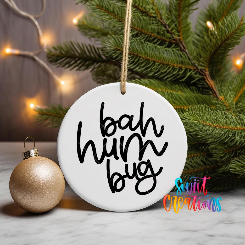 Bah Hum Bu Christmas UV Dtf Ornament Transfer | O-009 - Swiit Creations