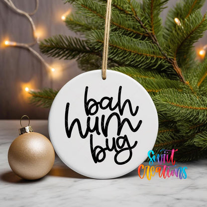 Bah Hum Bu Christmas UV Dtf Ornament Transfer | O-009 - Swiit Creations