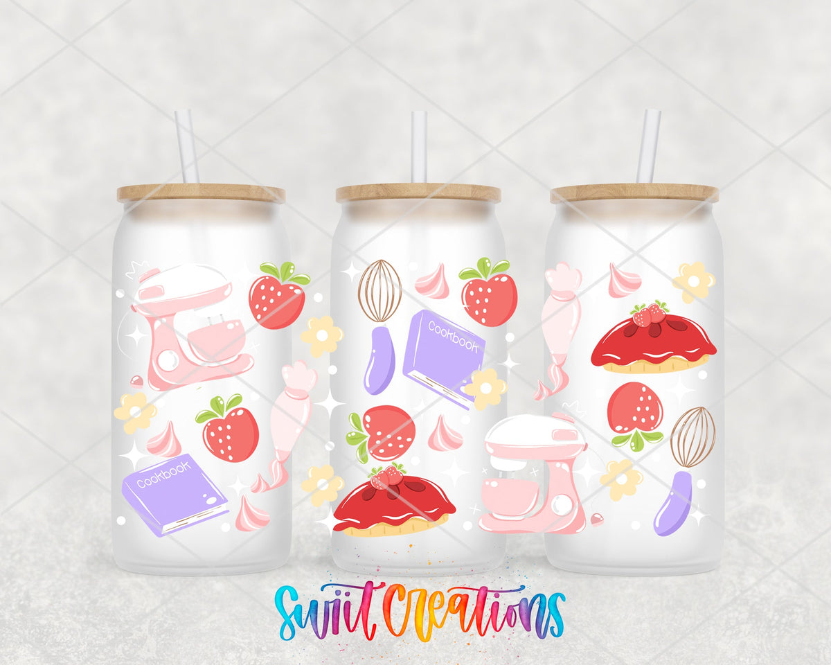 Baking Pies Strawberry Pie Baking UV DTF Transfer Tumbler Wrap | DTF322 - Swiit Creations