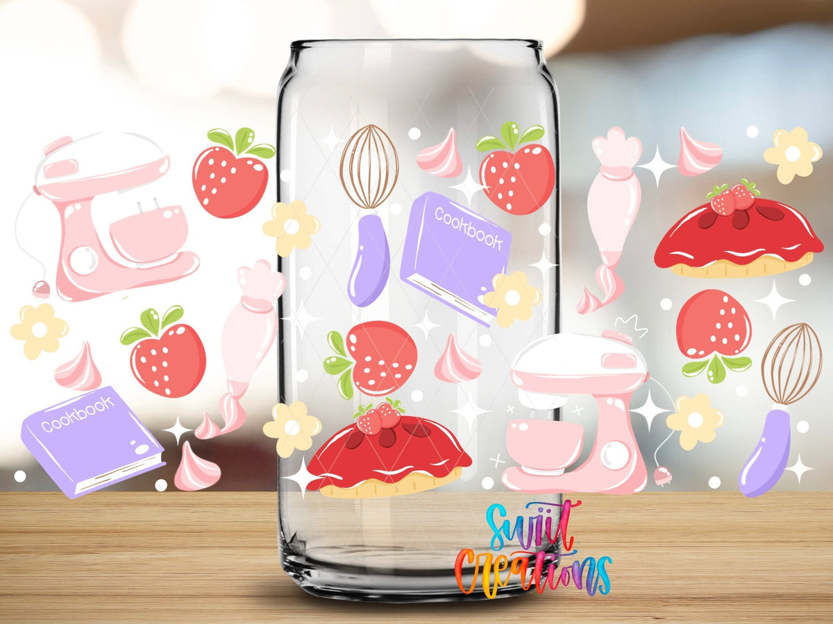 Baking Pies Strawberry Pie Baking UV DTF Transfer Tumbler Wrap | DTF322 - Swiit Creations