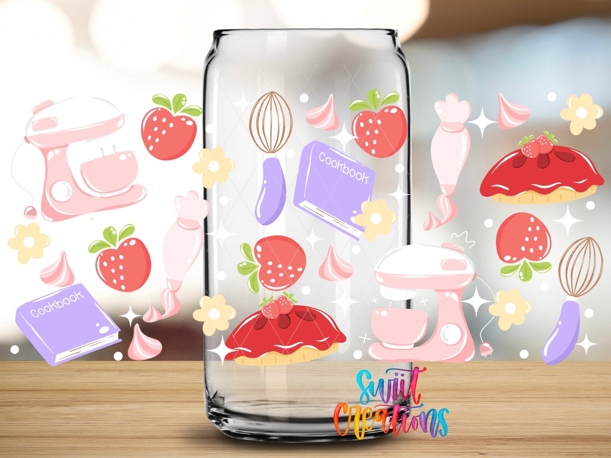Baking Pies Strawberry Pie Baking UV DTF Transfer Tumbler Wrap | DTF322 - Swiit Creations