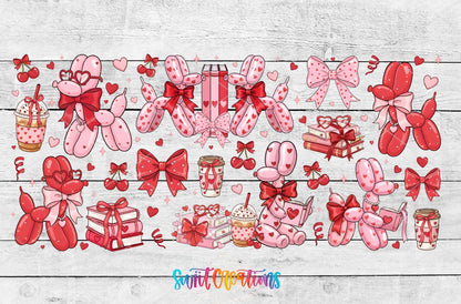 Balloon Valentine UV DTF Transfer Tumbler Wrap | DTF307 - Swiit Creations