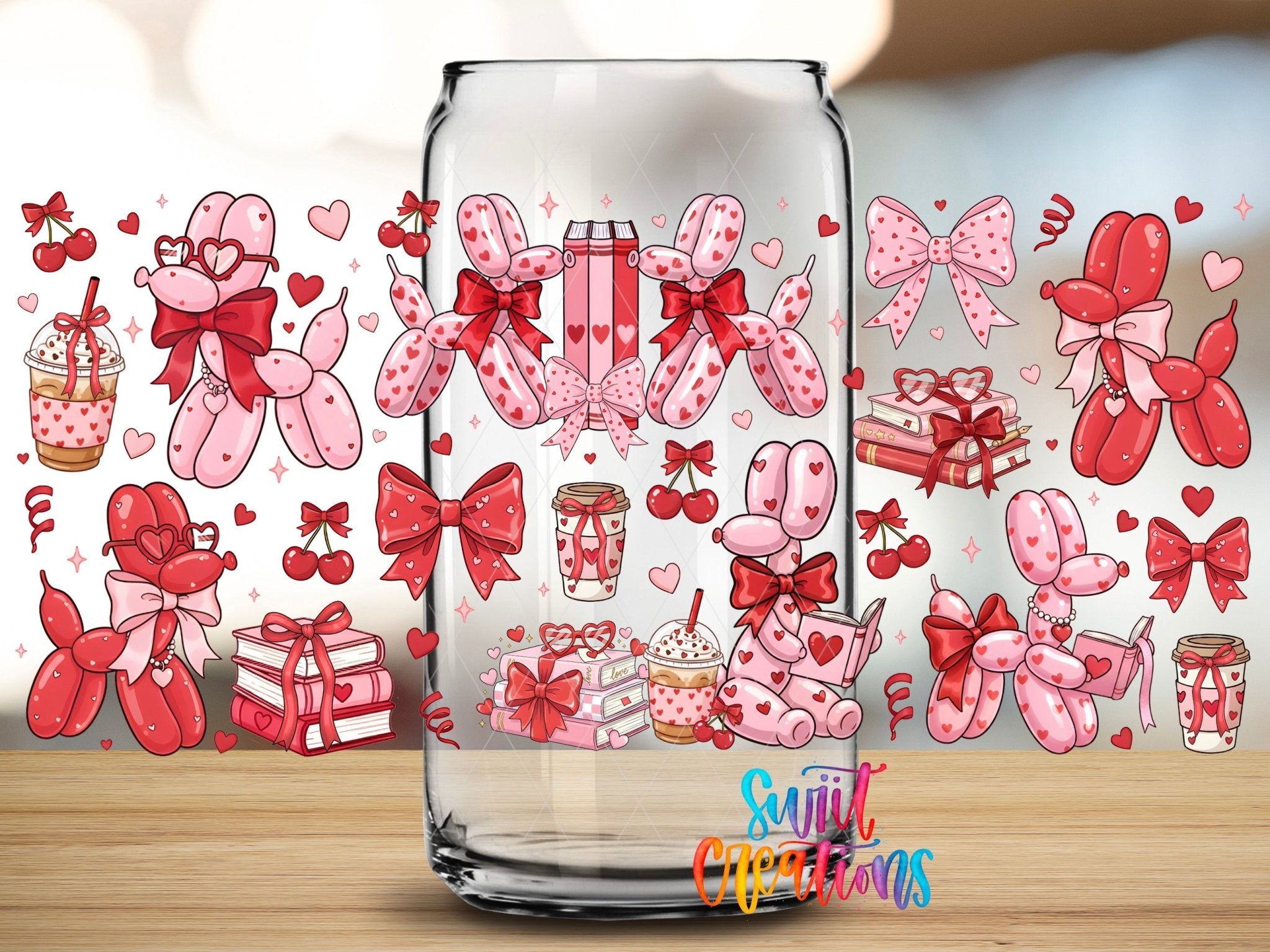 Balloon Valentine UV DTF Transfer Tumbler Wrap | DTF307 - Swiit Creations