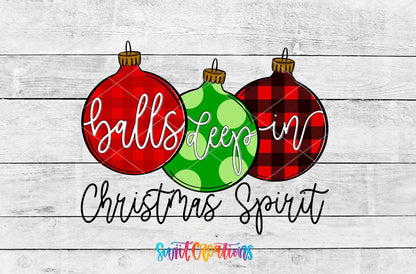 Balls Deep In Christmas Spirit Funny Ornament UV DTF Cup Decal | UV1546 - Swiit Creations
