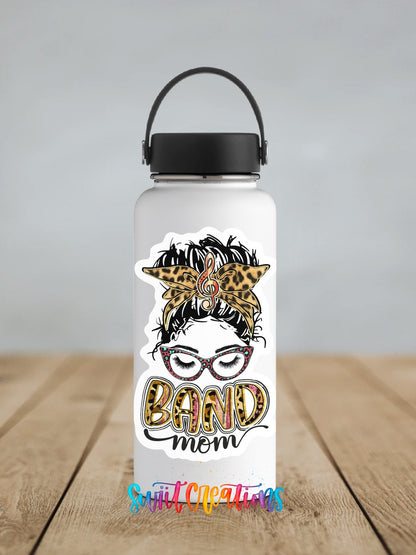 Band Mom Leopard Print Waterproof Vinyl Sticker | SS315 - Swiit Creations
